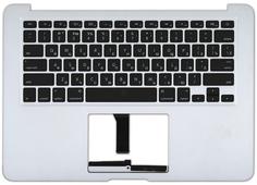 Клавиатура для ноутбука Apple MacBook Air 2011+ (A1369) Black, (Silver TopCase), с подсветкой (Light), RU (горизонтальный энтер)