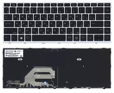 Клавиатура для ноутбука HP ProBook (640 G4), Black, (Grey Frame) RU