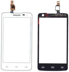 Тачскрин (Сенсорное стекло) для смартфона Philips Xenium W732 белый