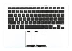 Клавиатура для ноутбука Apple MacBook Pro (A1425) Black, (Silver TopCase), RU (горизонтальный энтер)