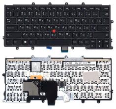 Клавиатура для ноутбука Lenovo ThinkPad (X240, X240S, X240I) с указателем (Point Stick) Black, Black Frame, RU