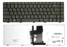 Клавиатура Dell Inspiron (M4040, M4110, M5040, N4050, N4110) Vostro (1540, 3550) с подсветкой (Light), Black, (Black Frame) RU/EN