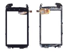 Тачскрин (Сенсорное стекло) для смартфона HTC Nexus One черный с рамкой