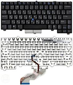 Клавиатура для ноутбука Dell Latitude (D410) с указателем (Point Stick), Black, RU