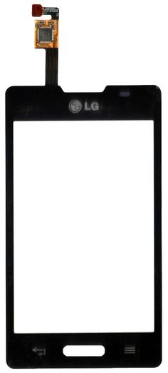 Тачскрин (Сенсорное стекло) для смартфона LG Optimus L4 II E440 черный