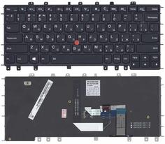 Клавиатура для ноутбука Lenovo ThinkPad (Yoga S1) с подсветкой (Light), с указателем (Point Stick), Black, Black Frame, RU
