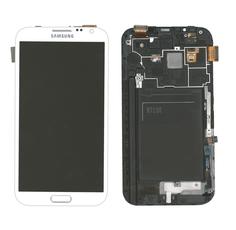 Матрица с тачскрином (модуль) для Samsung Galaxy Note 2 GT-N7100 белый с рамкой