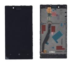 Матрица с тачскрином (модуль) для Nokia Lumia 720 черный с рамкой