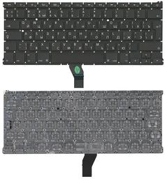 Клавиатура для ноутбука Apple MacBook Air 2011+ (A1369) с подсветкой (Light), Black, (No Frame), RU (вертикальный энтер)