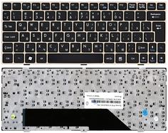 Клавиатура для ноутбука MSI (U160, U135) Black, (Bronze Frame), RU