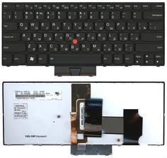 Клавиатура для ноутбука Lenovo ThinkPad (X1) с подсветкой (Light), с указателем (Point Stick) Black, Black Frame, RU