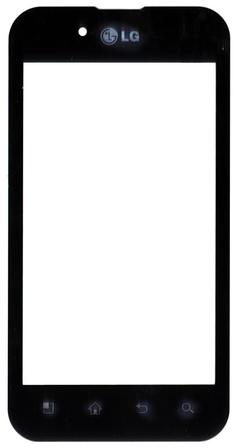 Тачскрин (Сенсорное стекло) для смартфона LG Optimus P970 c черный