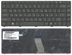 Клавиатура для ноутбука Acer eMachines D725, Packpard Bell Eastynote NJ31, NJ32, NJ65, NJ66 Black, длинный шлейф (Long Trail), RU (версия Packpard Bell)