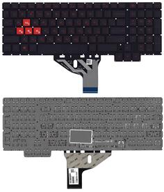 Клавиатура для ноутбука HP Omen (15-CE), Black с красной подсветкой (Red Light), (No Frame) RU