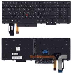 Клавиатура для ноутбука Lenovo Thinkpad T15 gen 1/2, с подсветкой (Light), Black, (No Frame), RU
