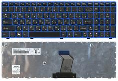 Клавиатура для ноутбука Lenovo IdeaPad (B570, V570, Z570, Z575) Black, (Blue Frame), RU