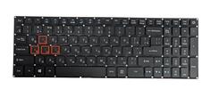 Клавиатура для ноутбука Acer Aspire VN7-593G Black,с красной подсветкой (Light Red), (No Frame), RU