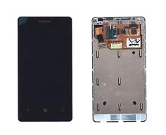 Матрица с тачскрином (модуль) для Nokia Lumia 800 (с рамкой) черный