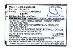 Аккумуляторная батарея для LG CS-LMS345SL L Fino D295 3.7V White 1500mAh 5.55Wh