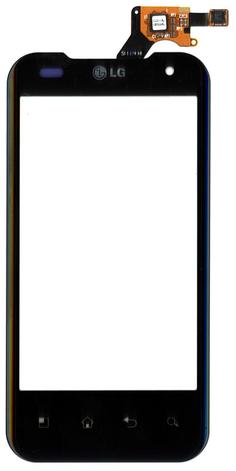 Тачскрин (Сенсорное стекло) для смартфона LG P990 Optimus 2X черный