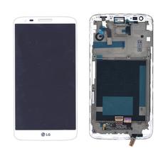 Матрица с тачскрином (модуль) для LG G2 D802 белый с рамкой