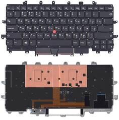 Клавиатура для ноутбука Lenovo ThinkPad (X1 gen 4 2016) с подсветкой (Light), Black, (No Frame), RU