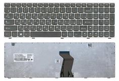 Клавиатура для ноутбука Lenovo IdeaPad G580, G585, Z580, Z585, Z780 Black, (Gray Frame), RU