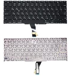 Клавиатура для ноутбука Apple MacBook Air 2011+ A1370 (2010, 2011 года), A1465 (2012, 2013, 2014, 2015 года) с подсветкой (Light) Black, (No Frame), RU (горизонтальный энтер)