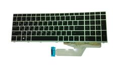 Клавиатура для ноутбука HP ProBook (450 G5) с подсветкой (Light), Black, (Silver Frame), RU