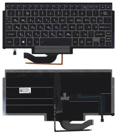 Клавиатура для ноутбука Toshiba Portege (Z10t) Black, (Silver Frame) с указателем (Point Stick) RU