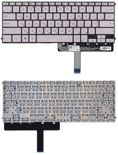 Клавиатура для ноутбука Asus ZenBook 3 Deluxe (UX490UA) Silver с подсветкой (Light), (No Frame) RU