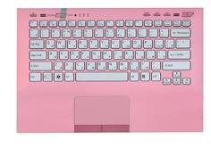Клавиатура для ноутбука Sony Vaio (VPC-SB) Silver, с подсветкой (Light), (Pink TopCase), RU