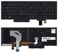 Клавиатура для ноутбука Lenovo Thinkpad (T580) с указателем (Point Stick), Black, (Black Frame), RU