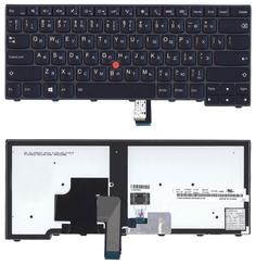 Клавиатура для ноутбука Lenovo ThinkPad Edge (T440, T440P, T440S), с указателем (Point Stick) Black, Black Frame, RU