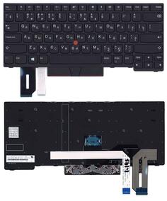 Клавиатура для ноутбука Lenovo ThinkPad E480 с указателем (Point Stick), Black, (Black Frame), RU