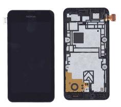 Матрица с тачскрином (модуль) для Nokia Lumia 530 черный с рамкой