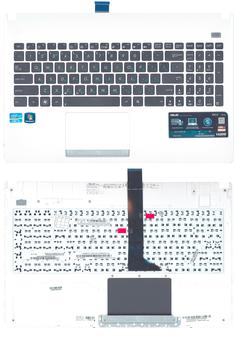 Клавиатура для ноутбука Asus X501A Black, (White TopCase), RU