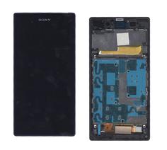 Матрица с тачскрином (модуль) для Sony Xperia Z1 C6902 черный с фиолетовой рамкой