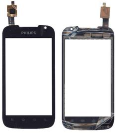Тачскрин (Сенсорное стекло) для смартфона Philips Xenium W635 черный