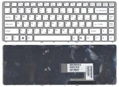 Клавиатура для ноутбука Sony Vaio (VGN-NW) White, (Silver Frame) RU