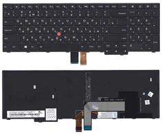 Клавиатура для ноутбука Lenovo Thinkpad Edge (E550, E550C, E555, E560, E565) Black с подсветкой (Light), (Black Frame), RU