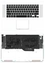 Клавиатура для ноутбука Apple MacBook Pro 2012, Early 2013 (A1398) Black, (Silver TopCase), RU (горизонтальный энтер)