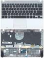 Клавиатура для ноутбука Samsung (NP350U2B) Black, (Silver TopCase), RU