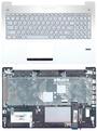 Клавиатура для ноутбука Asus (N550), Silver, с подсветкой (Light), (Silver TopCase), RU