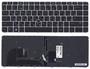 Клавиатура для ноутбука HP Elitebook (745 G3) Black с указателем (Point Stick), (Gray Frame) RU