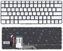 Клавиатура для ноутбука HP Spectre X360 (13-4000, 13-4103dx, 13-4003DX, 13-4005DX, 13-4110DX, 13-4193DX, 13-4195DX, 13-4193NR) с подсветкой (Light) Black, (Silver Frame) RU